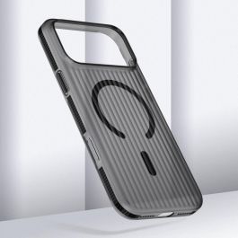 4smarts 541641 Funda Design Case Aero para iPhone 17 Pro, Negro Transparente, 16cm (6.3"), Compatible MagSafe y Carga Inalámbrica