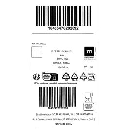 La Mediterranea Bol Anllo Elite Brillo 13 x 13 cm (28 Unidades)