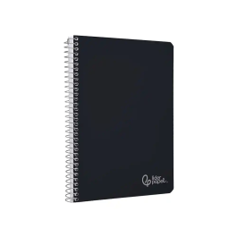 Liderpapel Cuaderno Espiral A4 Witty Tapa Dura 80 Hojas 90gr Rayado Horizontal con Margen Negro