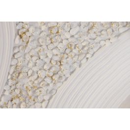 DKD Home Decor Cuadro Scandi Blanco Beige Lienzo MDF 82 x 82 x 4.5 cm (2 Unidades)