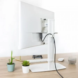 Tooq Soporte Sobremesa Monitor DB1127TN-W para Pantallas 17"-27" Giratorio Inclinable hasta 6kg Blanco