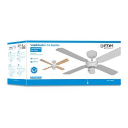Edm Ventilador de Techo Baltico Blanco 50W Ø102cm 4 Aspas Reversibles