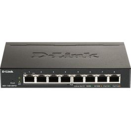 D-Link 8-Port PoE Gigabit Smart Managed Switch con 64W de Presupuesto PoE y Diseño Fanless para Escritorio