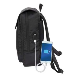 Safta Mochila con Solapa Portátil 13,3'' + USB Real Madrid Premium 29x39x12 cm