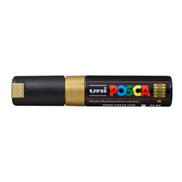 POSCA Marcador PC-8K Punta Biselada 8.0 mm No Permanente Oro Metálico Precio: 4.79000038. SKU: B19JFF24VH