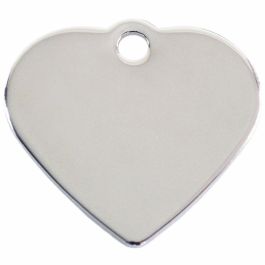 Placa identificativa para collar Imarc Heart Plateado