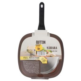 Quttin Asadora Cuadrada 28x28 cm de Aluminio Forjado con Mango Soft-Touch 3.0 mm de Espesor (6 Unidades)
