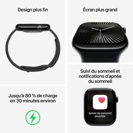 Apple Watch Series 10 GPS + Cellular 42mm Plata Aluminio Correa Deportiva Azul Talla S/M