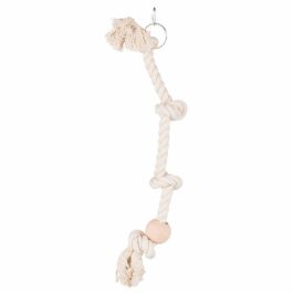 Juguete para Pájaros Trixie 60 cm Blanco Cuerda Nudo