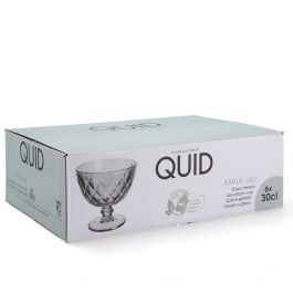 Quid Copa Helado Vidrio Maia 30 cL con Relieve Apto Lavavajillas