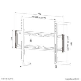 Neomounts WL30-550BL16 Soporte TV Pared Fijo Ultra-plano para 42-86", Max 60kg, VESA 100x100-600x400, 2,3cm prof., Negro