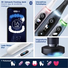 Oral-B iO Series 9N Rose Quartz Cepillo Dental Oscilante Adulto 6 Modos 3D Rosa Pantalla OLED Bluetooth Recargable