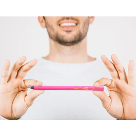 Liderpapel Lápices Fluorescente Jumbo Neón Rosa Forma Triangular Mina Extra Resistente