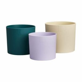 Elho Maceta Lex Pott Set 14 Blanco Verde Morado L 14 x An 13,8 x Al 12 cm Interior 100% reciclado ELH1361201345000