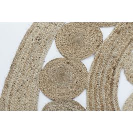 DKD Home Decor Alfombra Tropical Marrón Claro Yute Poliéster 200 x 200 cm