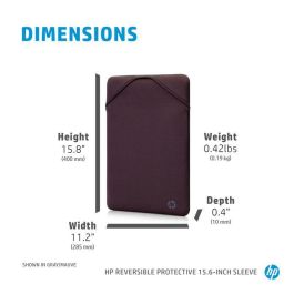 HP Funda Protectora Reversible para Portátil de 15.6 Pulgadas, Azul, Material de Neopreno Duradero