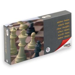 Cayro Juego de Ajedrez y Damas Magnético 24x24 cm Plástico 2 Jugadores 7+ años