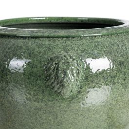 Macetero Verde Cerámica Decoración 40 X 40 X 30 cm