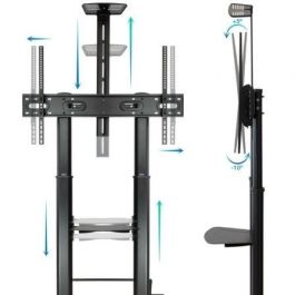 Soporte de Suelo Inclinable/ Ajustable con Ruedas Tooq FS20400HM-B para TV de 60-100"/ hasta 100kg Soporte de Suelo Inclinable/ Ajustable con Ruedas Tooq FS20400HM-B para TV de 60-100"/ hasta 100kg