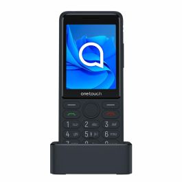 TCL Onetouch 4022S Teléfono Móvil para Personas Mayores con Pantalla 2.8", Botón SOS, Teclado Grande y Base de Carga - Gris