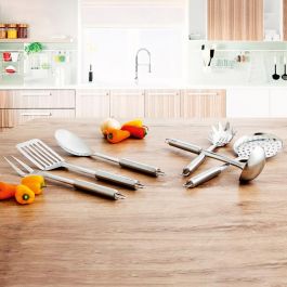 Quid Espatula Acero Inoxidable Kitchen Renova 33,5x7,5x3,5 cm, Set de 12 Unidades, Apta Lavavajillas