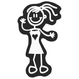 Abc ADH06662 Adhesivo para Ventana de Coche | Diseño Familia Niña Feliz Precio: 4.90000027. SKU: S3700035