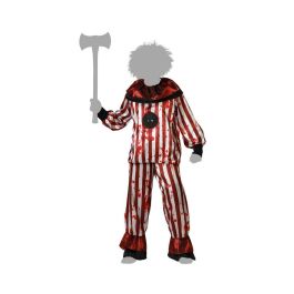 Disfraz Payaso Rojo Con Camiseta Y Pantalón Hombre Adulto Talla XL Halloween