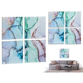 Set 4 Lienzo Mármol Azul 35x35 cm Giftdecor - Canvas (6 Unidades) Precio: 58.49999947. SKU: S3608707