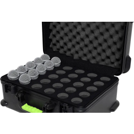 SBG Estuche de Transporte de Polietileno para 30 Micrófonos con Cierre TSA