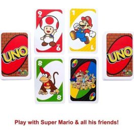 Mattel Games Drd00 Juego de Cartas UNO Super Mario Bros, Edición Especial con Carta Superestrella, 2-10 Jugadores, +6 Años