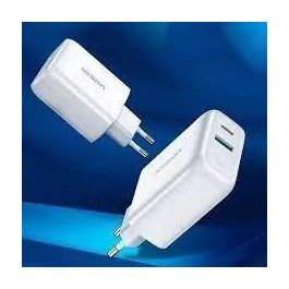 UGREEN 60468 Cargador de Pared Rápido 36W Dual Port USB-A/USB-C, Quick Charge 3.0 & Power Delivery 3.0 Blanco