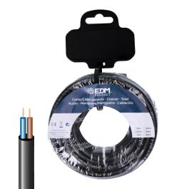 Edm Manguera Tubular H05VV-F 2x0,75mm² Negra 25m Edm Manguera Tubular H05VV-F 2x0,75mm² Negra 25m