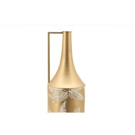 Jarron Tropical DKD Home Decor Dorado Crema 21 x 81 x 21 cm Jarron Tropical DKD Home Decor Dorado Crema 21 x 81 x 21 cm