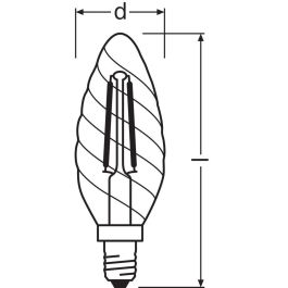 [LVE-4099854060632] Ledvance/Osram Bombilla LED "Classic" E14 3,4W 470Lm 4000K 300º IP20 Regulable