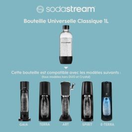 Sodastream Botella Clásica de 1 Litro Apta para Lavavajillas en Color Blanco