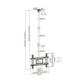 AISENS - SOPORTE DE TECHO GIRATORIO, INCLINABLE, EXTENSIBLE PARA MONITOR/TV 50KG DE 37-80, NEGRO AISENS - SOPORTE DE TECHO GIRATORIO, INCLINABLE, EXTENSIBLE PARA MONITOR/TV 50KG DE 37-80, NEGRO