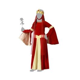 Disfraz Reina Medieval Niña Infantil Rojo 7-9 Años Disfraz Reina Medieval Niña Infantil Rojo 7-9 Años