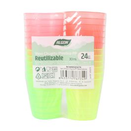 Set de 24 vasos chupito PP 30 ml colores - Algon (24 Unidades) Set de 24 vasos chupito PP 30 ml colores - Algon (24 Unidades)