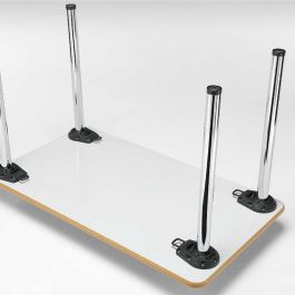 MANART Art.253R Pata Plegable de Mesa TILDA, Ø50mm, Altura 710mm Regulable +/-20mm, Acabado Cromado en Hierro