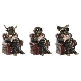 DKD Home Decor Figura Moderna de Resina Dorada y Marrón, 22.5 x 26.5 x 18 cm (3 Unidades) Precio: 91.50000035. SKU: B19Q35TBNJ