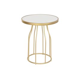 Mesita Auxiliar Glam DKD Home Decor Dorado Blanco 49 x 60.5 x 49 cm