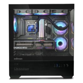 Zalman CHRONIX BLACK Caja PC Midi Tower Negra con Panel de Vidrio Templado