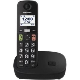 Panasonic KX-TGU112EXB Teléfono Inalámbrico Dúo, Botones Grandes, Volumen Mejorado, Compatible con Audífonos (HAC), Bloqueo de Llamadas, Negro
