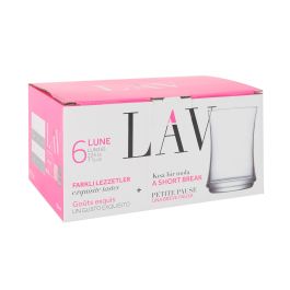 Set de 6 vasos de vidrio Lune 225 cc - Lav (8 Cajas) Set de 6 vasos de vidrio Lune 225 cc - Lav (8 Cajas)