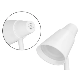 Q-connect Lámpara Escritorio LED 6W 360lm Táctil 3 Niveles Luz Nocturna Cabeza Orientable Blanco