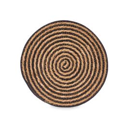 Salvamantel de Esparto y Tela Negro 35 cm Kinvara - Alga y Algodón (24 Unidades) Salvamantel de Esparto y Tela Negro 35 cm Kinvara - Alga y Algodón (24 Unidades)