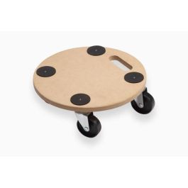Meister Bandeja Rodante Soporte para Muebles Ø 350 mm 150 kg con 4 Ruedas Giratorias 75mm y 4 Almohadillas Antideslizantes
