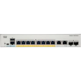 Cisco C1000-8FP-E-2G-L - Conmutador Gestionado Layer 2, 8 Puertos Gigabit Ethernet PoE+, 2 Puertos Combo SFP, Alimentación a través de Ethernet 120W, 20 Gbit/s de Capacidad