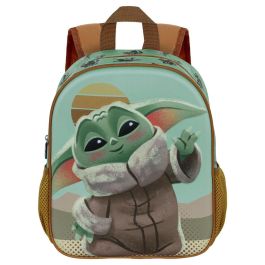 KARACTERMANIA Mochila 3D preescolar Grogu The Mandalorian Star Wars 31cm con relieve frontal y bolsillos laterales
