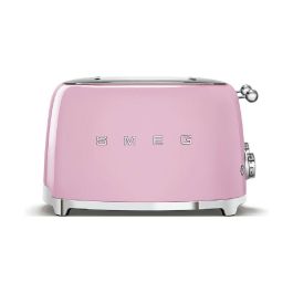 Smeg TSF03PKEU Tostadora 4 Rebanadas Doble Ranura 50s Style Rosa